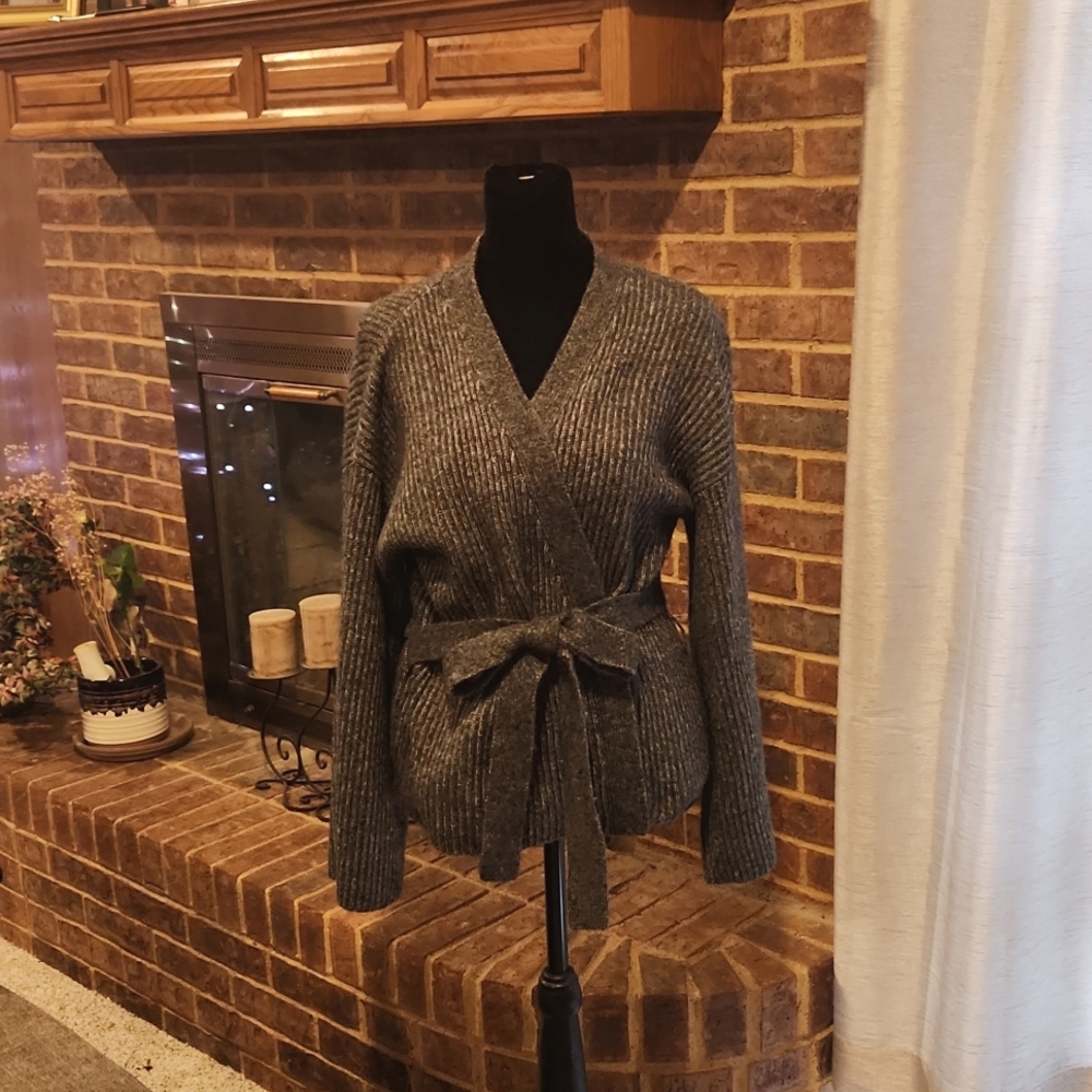 Guess wrap sweater, S, grey, like new